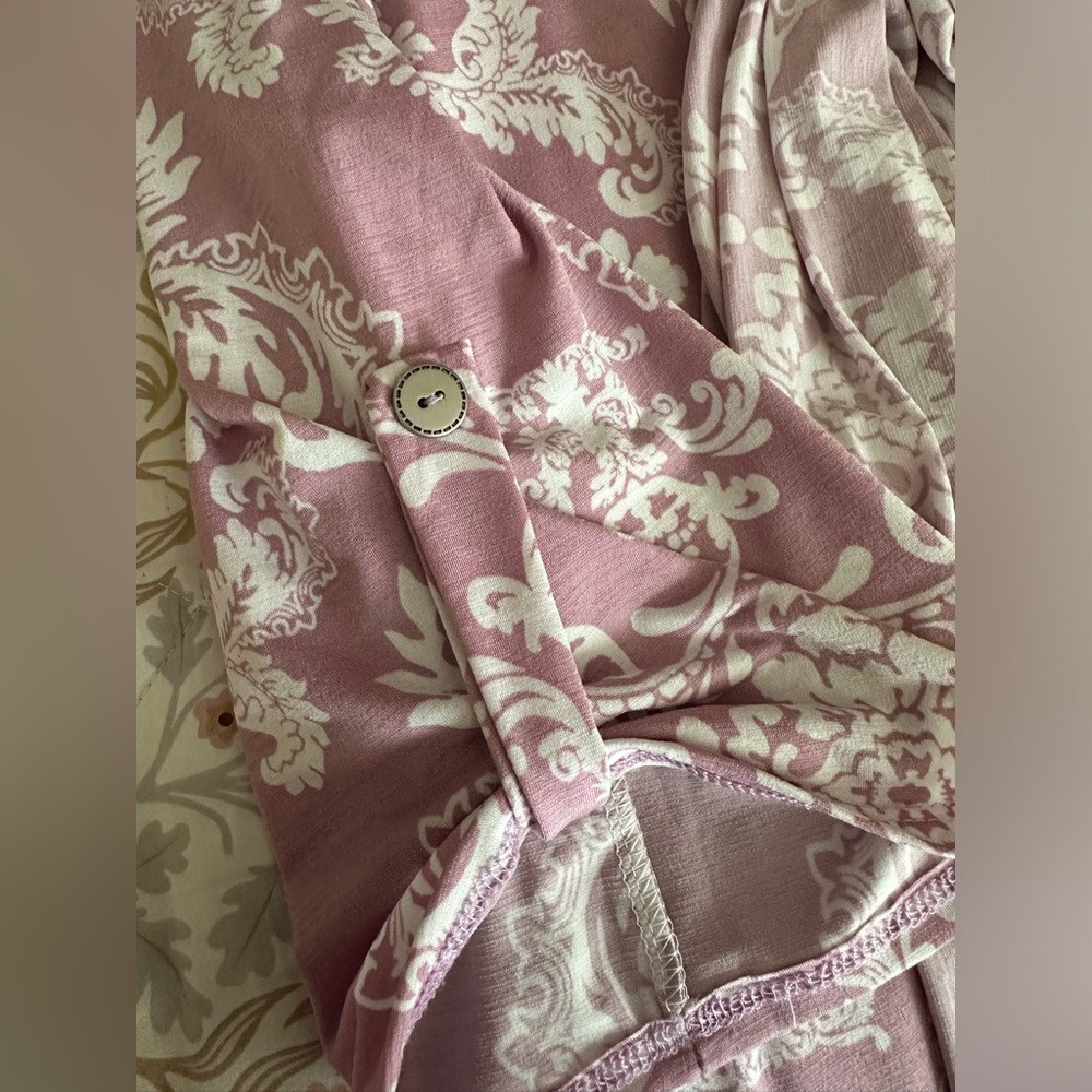 Honeyme Curvy tunic top Blush pink & white with 3/4 sleeve size XXL - Picture 6 of 6